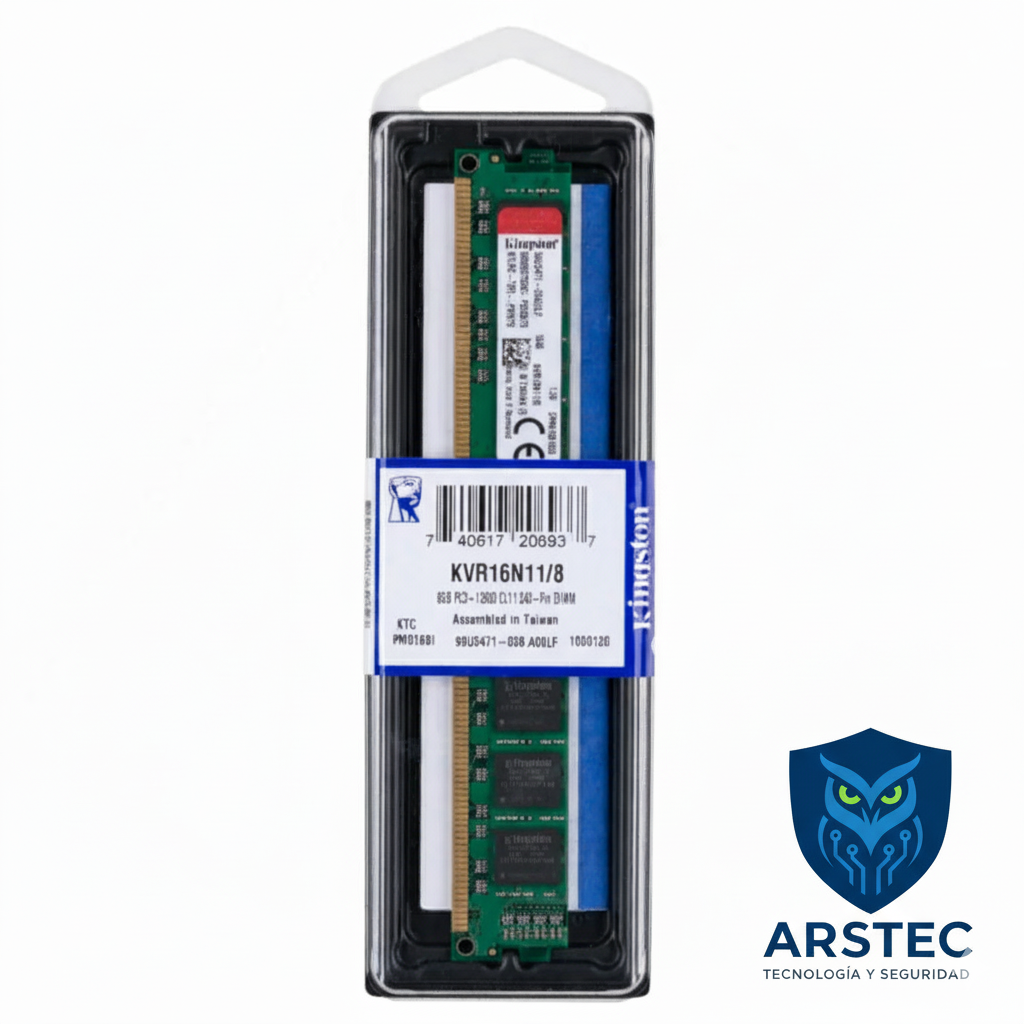 Memoria RAM Kingston ValueRAM 8GB DDR3 1600MHz DIMM (KVR16N11/8)