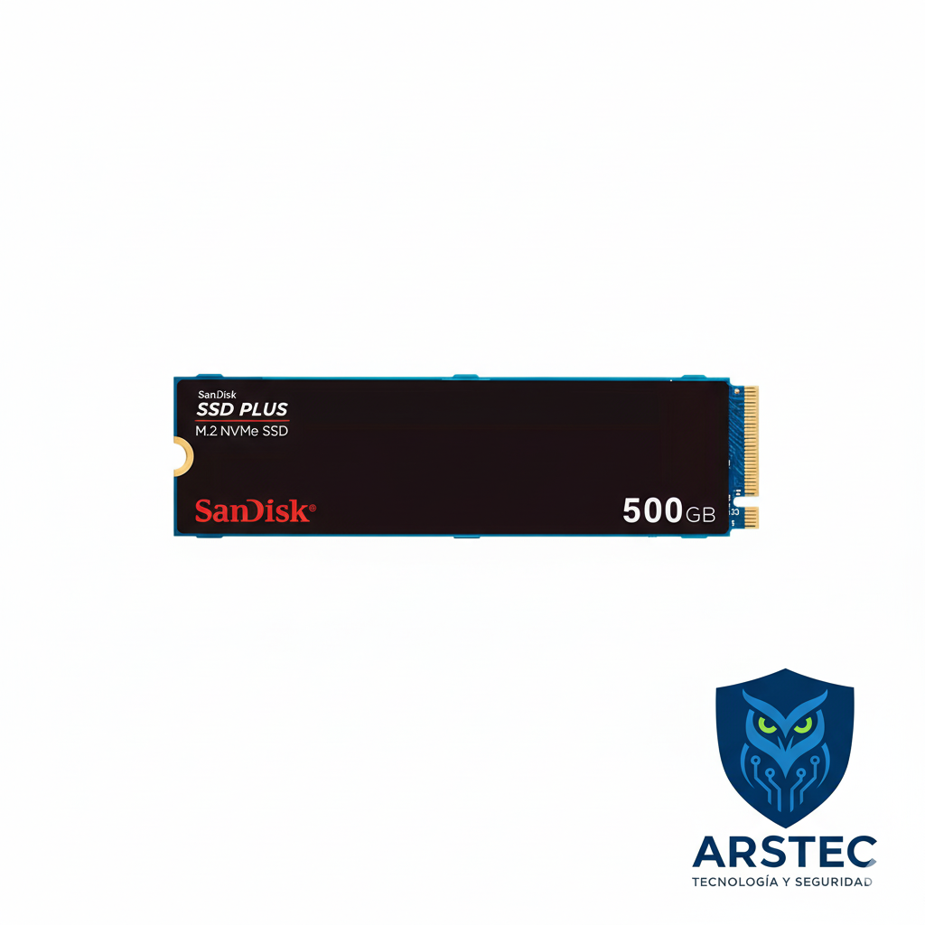 SSD Interno SanDisk Plus 500GB M.2 NVMe PCIe Gen 3.0 - 2400MB/s
