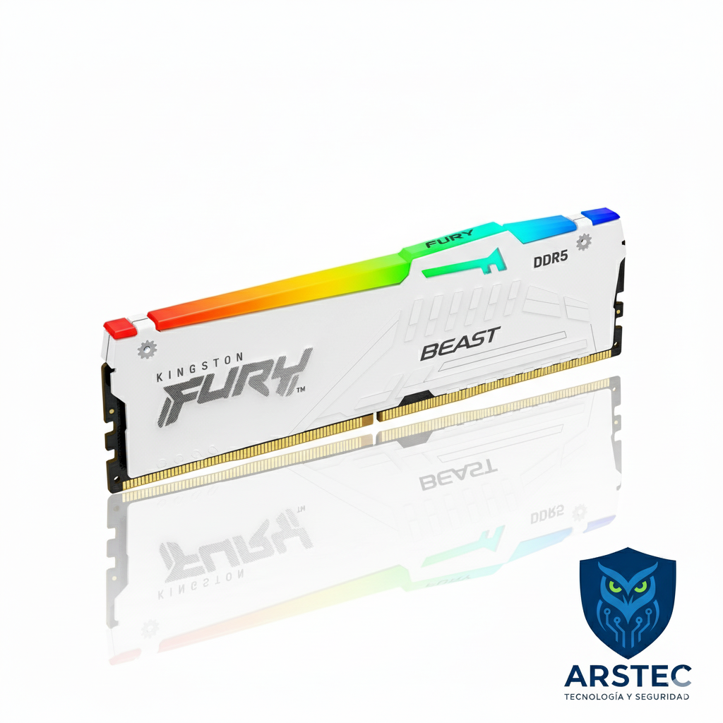 Memoria RAM Kingston FURY Beast RGB 16GB DDR5 5200MHz - Blanco (White)