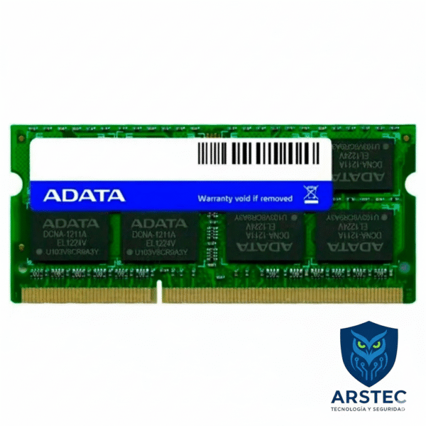 Memoria RAM Laptop ADATA 8GB DDR3L 1600MHz SO-DIMM (Bajo Voltaje 1.35V)