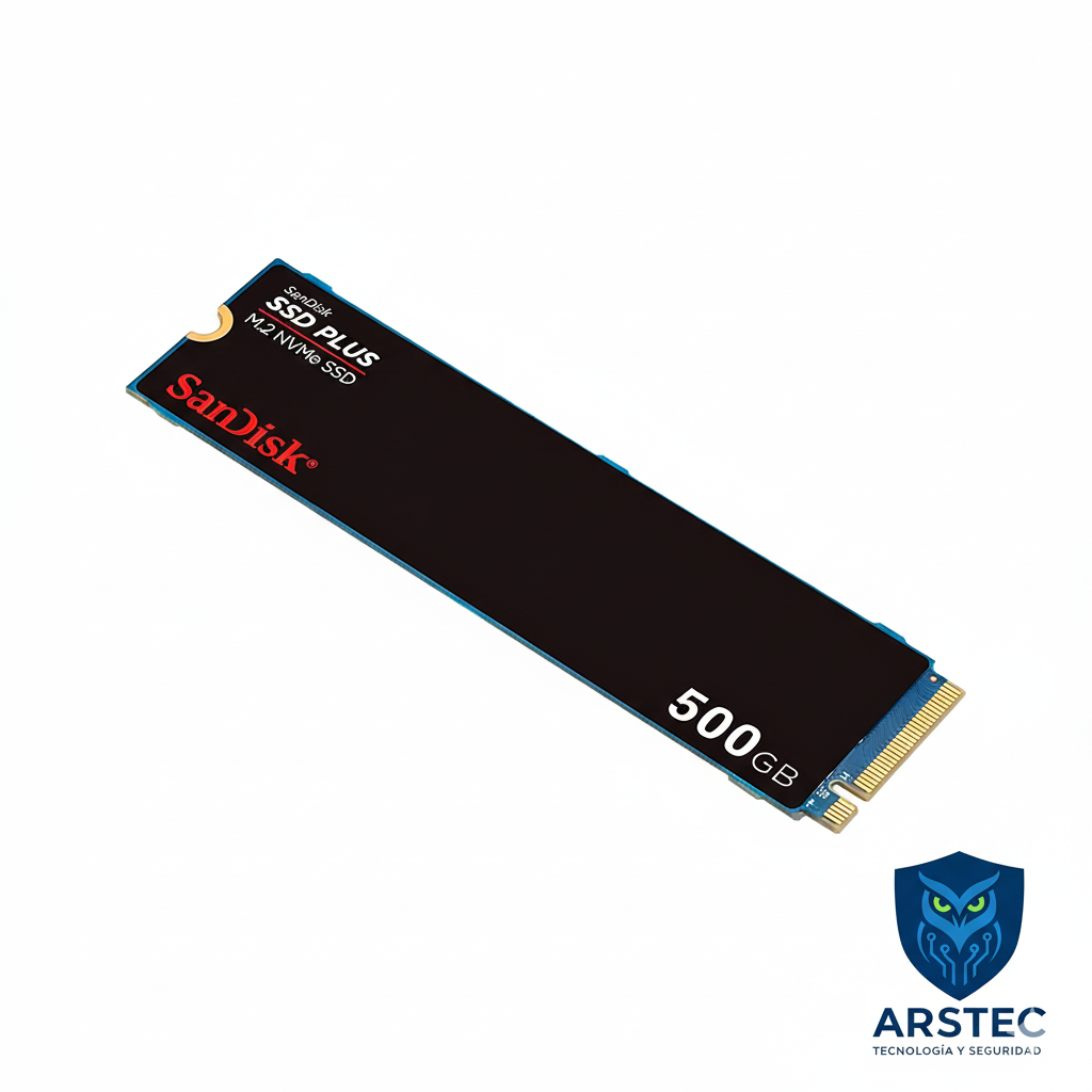 SSD Interno SanDisk Plus 500GB M.2 NVMe PCIe Gen 3.0 - 2400MB/s